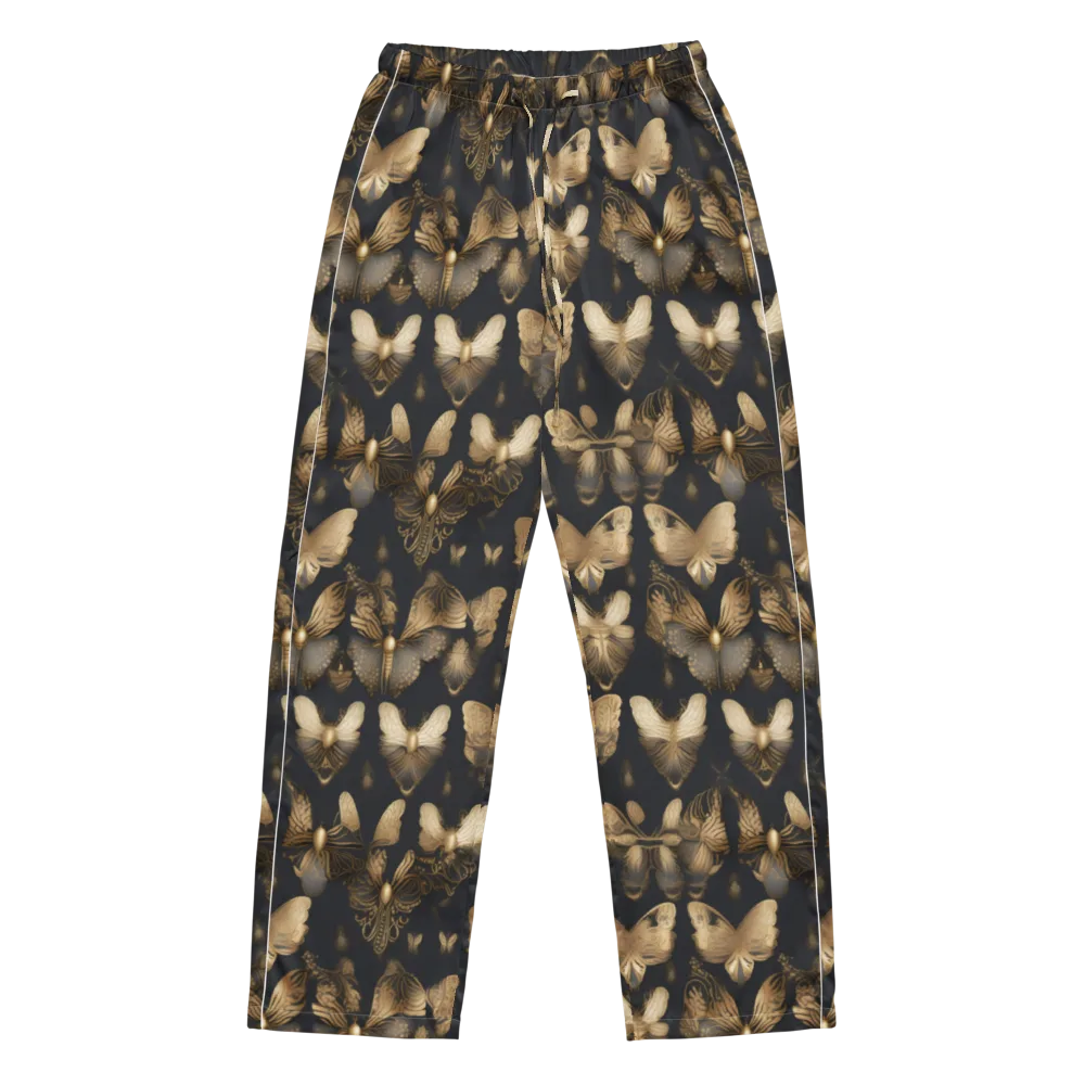 Gilded Moth Nocturne on Women's Pajama Pants — Front