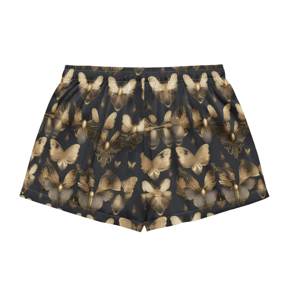 Gilded Moth Nocturne on Women's Pajama Shorts — Back