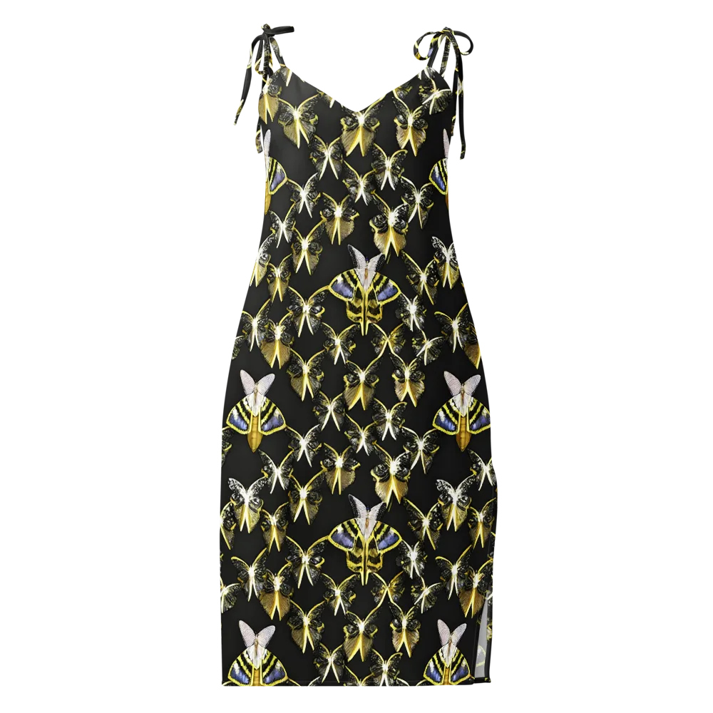 Nocturne Moths on Slip Dress — Front