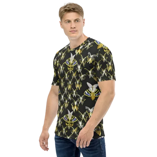 Nocturne Moths on a Men's Crew Neck T-Shirt