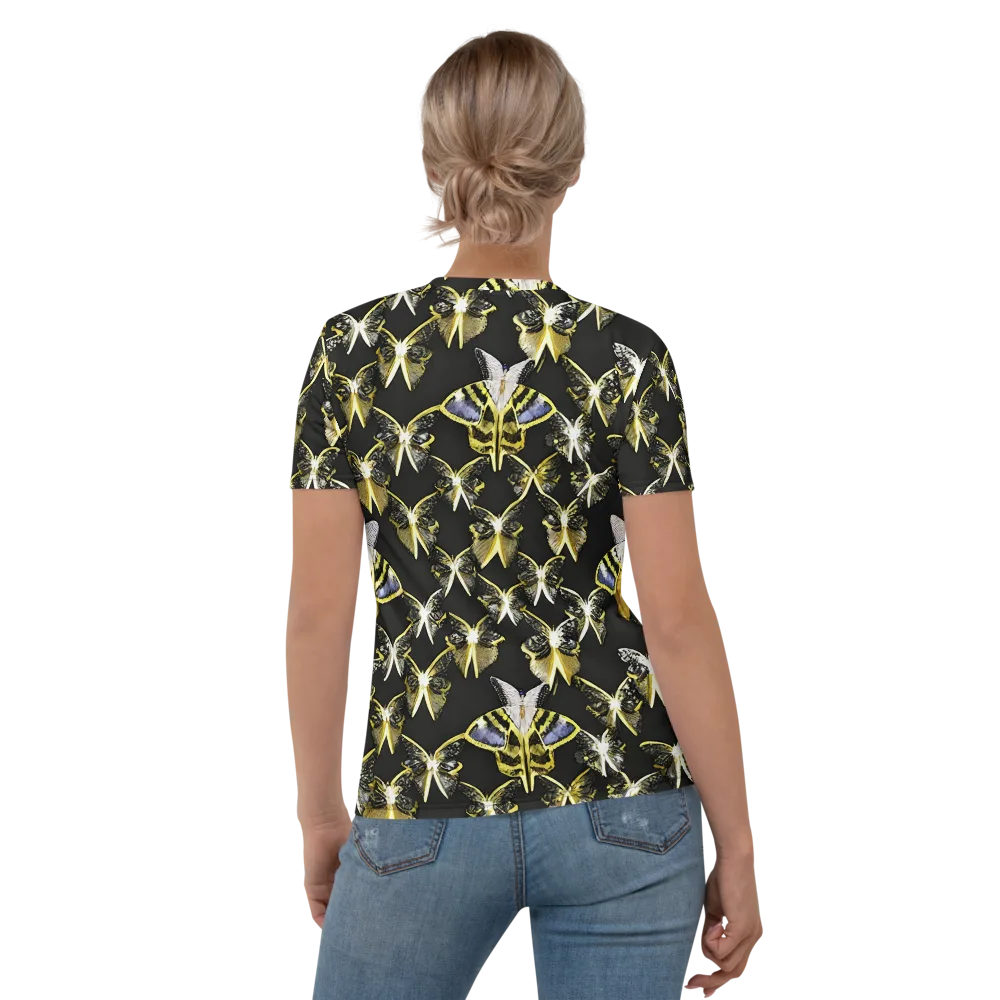 Nocturne Moths on Women's Crew Neck T-Shirt — Back