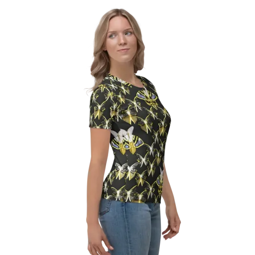 Nocturne Moths on a Women's Crew Neck T-Shirt