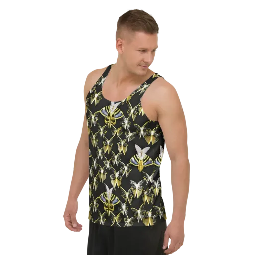 Nocturne Moths on a Men's Tank Top