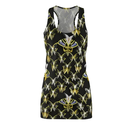 Nocturne Moths on a Racerback Dress