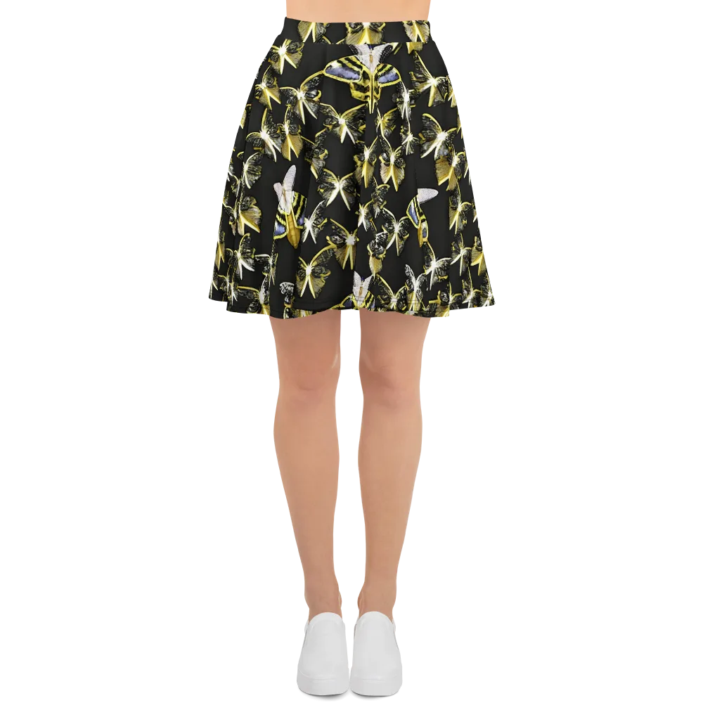 Nocturne Moths on Skater Skirt — Front