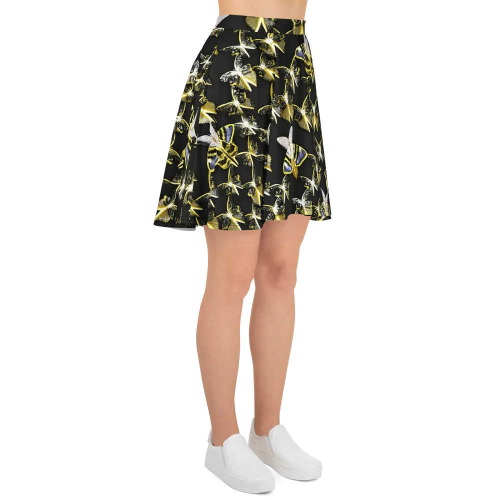 Nocturne Moths on Skater Skirt — Right