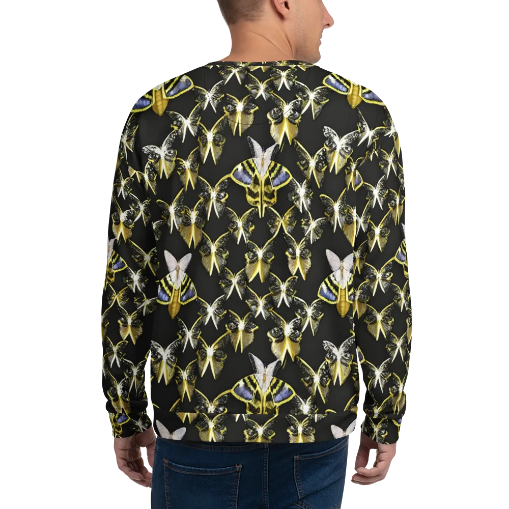 Nocturne Moths on Sweatshirt — Back