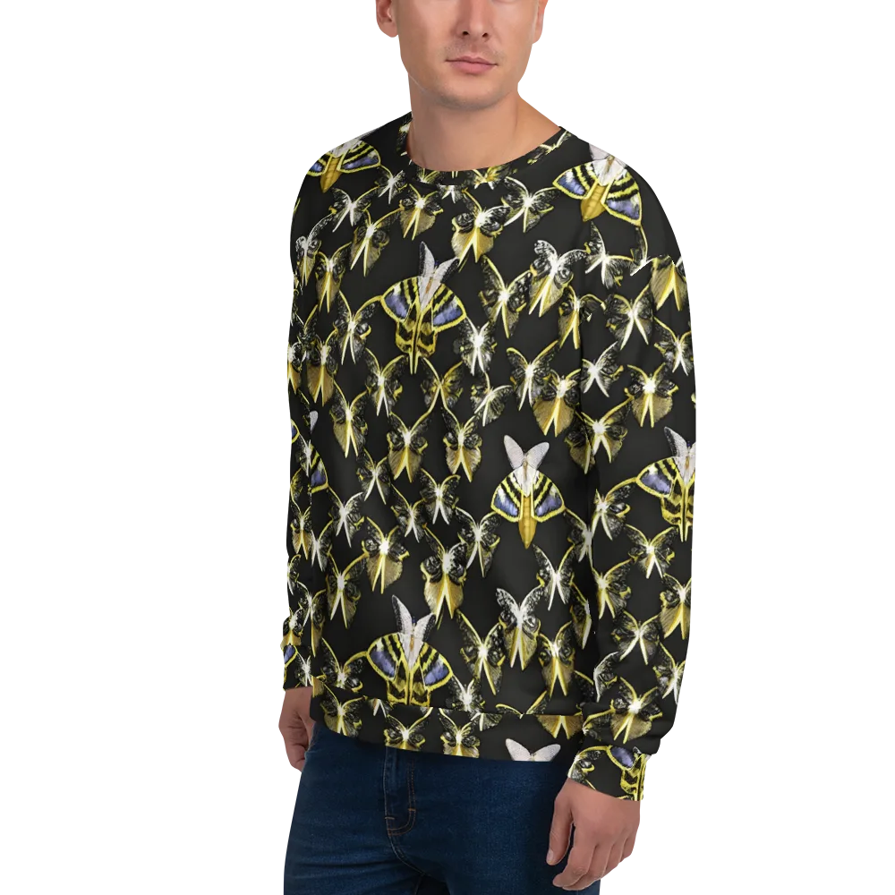 Nocturne Moths on Sweatshirt — Left Front