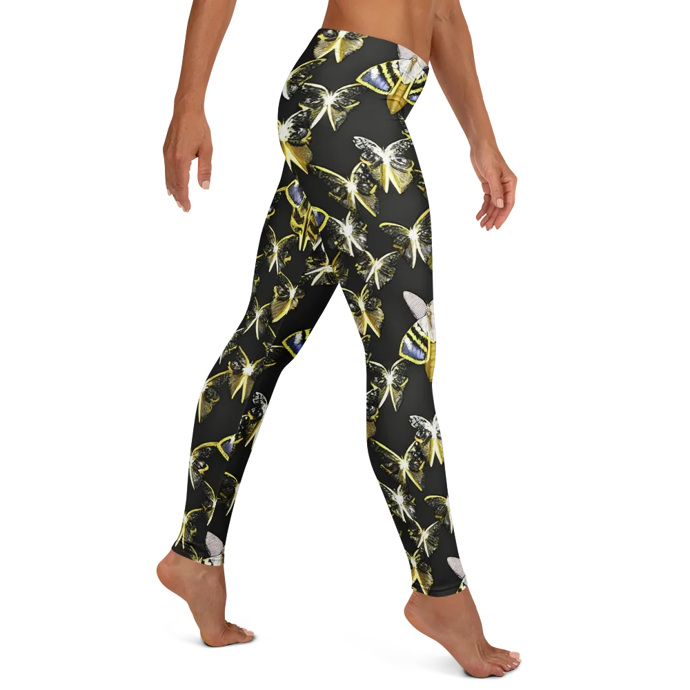 Nocturne Moths on Leggings — Right