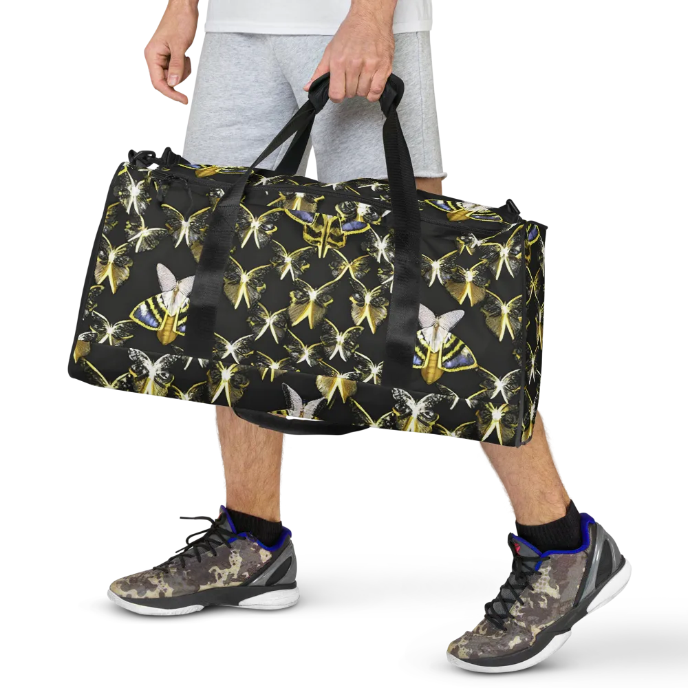 Nocturne Moths on Duffle Bag — Front