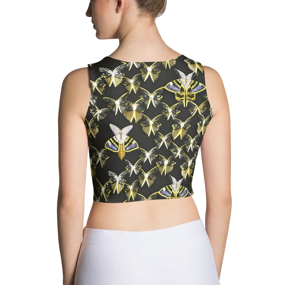 Nocturne Moths on Crop Top — Back