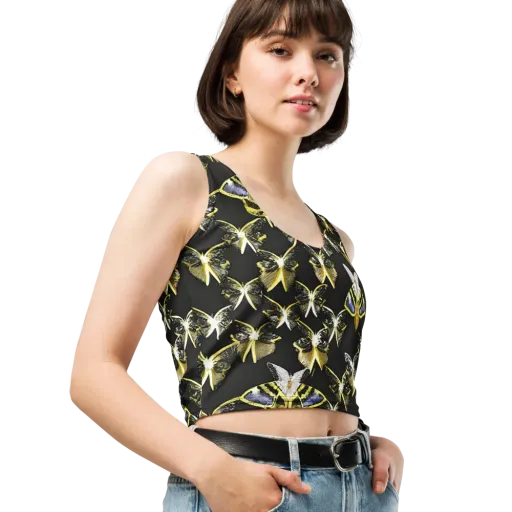 Nocturne Moths on a Crop Top