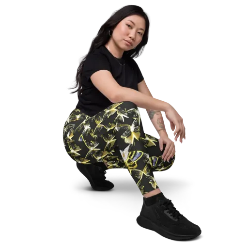 Nocturne Moths on a Leggings with Pockets