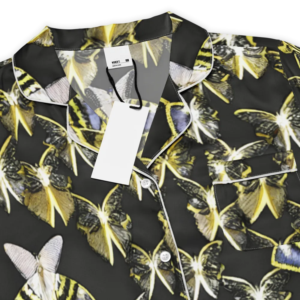 Nocturne Moths on Women's Short Sleeve Pajama Top — Product details