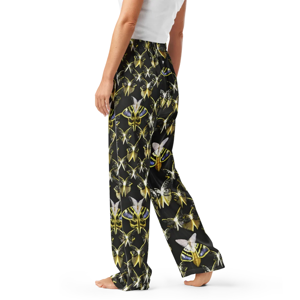 Nocturne Moths on Women's Pajama Pants — Left