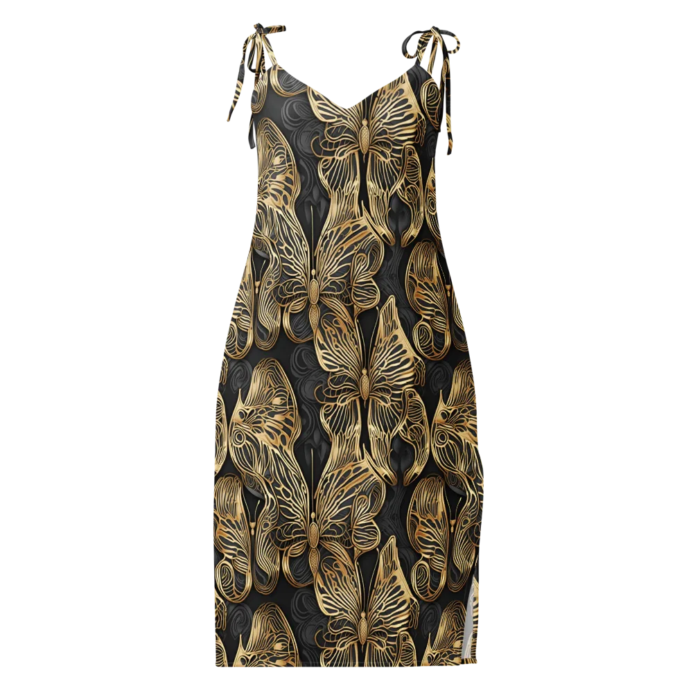 Gilded Metamorphosis on Slip Dress — Front