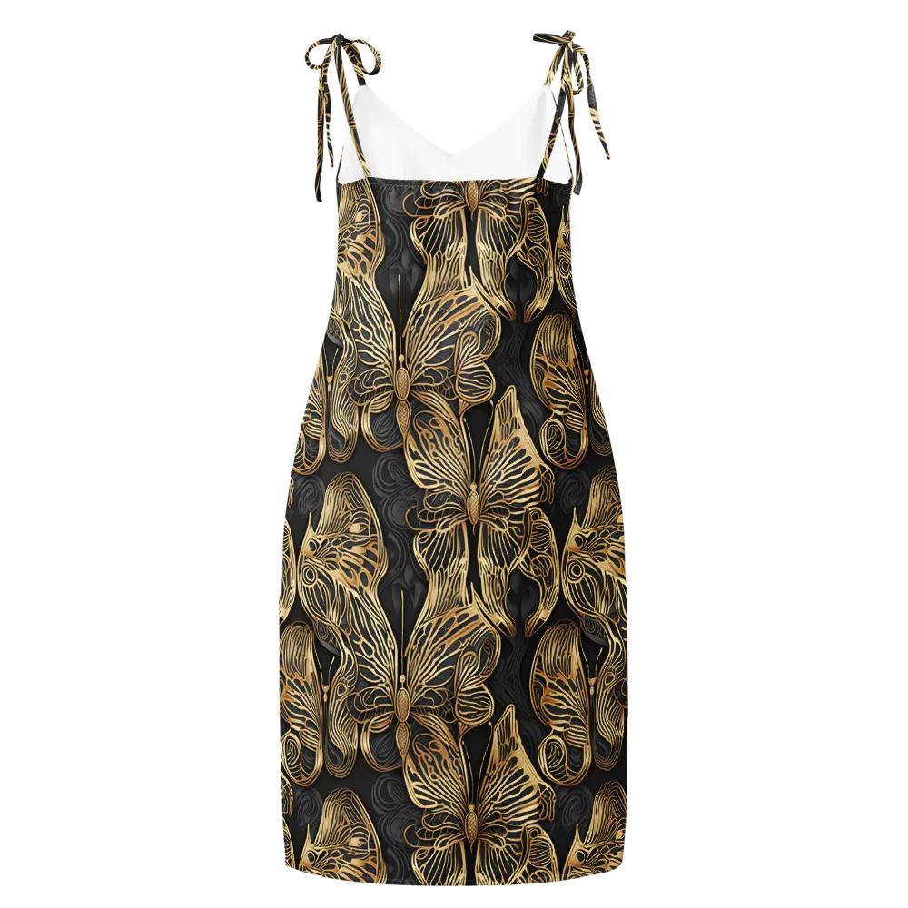 Gilded Metamorphosis on Slip Dress — Back