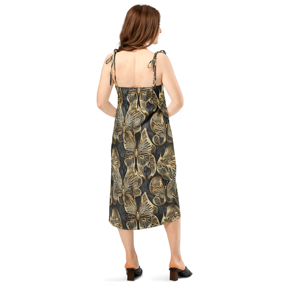 Gilded Metamorphosis on Slip Dress — Back