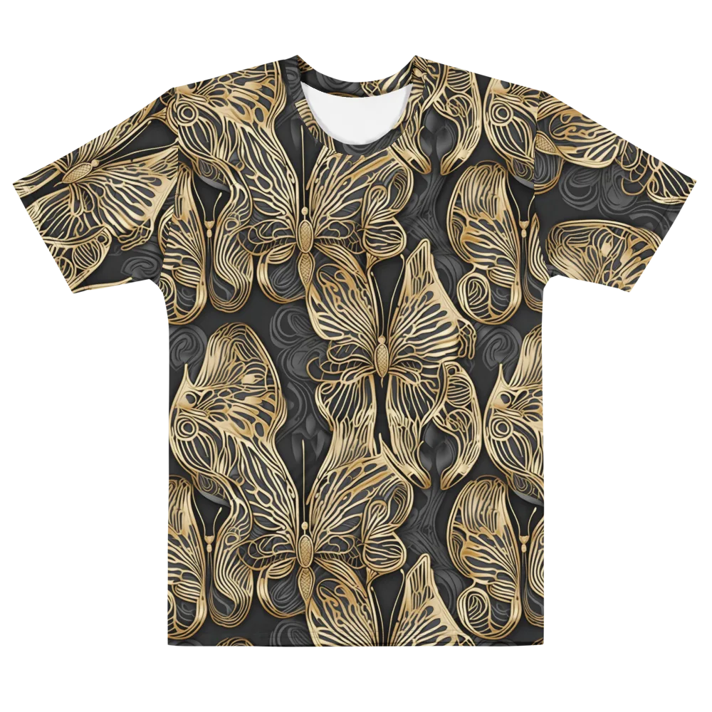 Gilded Metamorphosis on Men's Cotton Crew Neck T-Shirt — Front