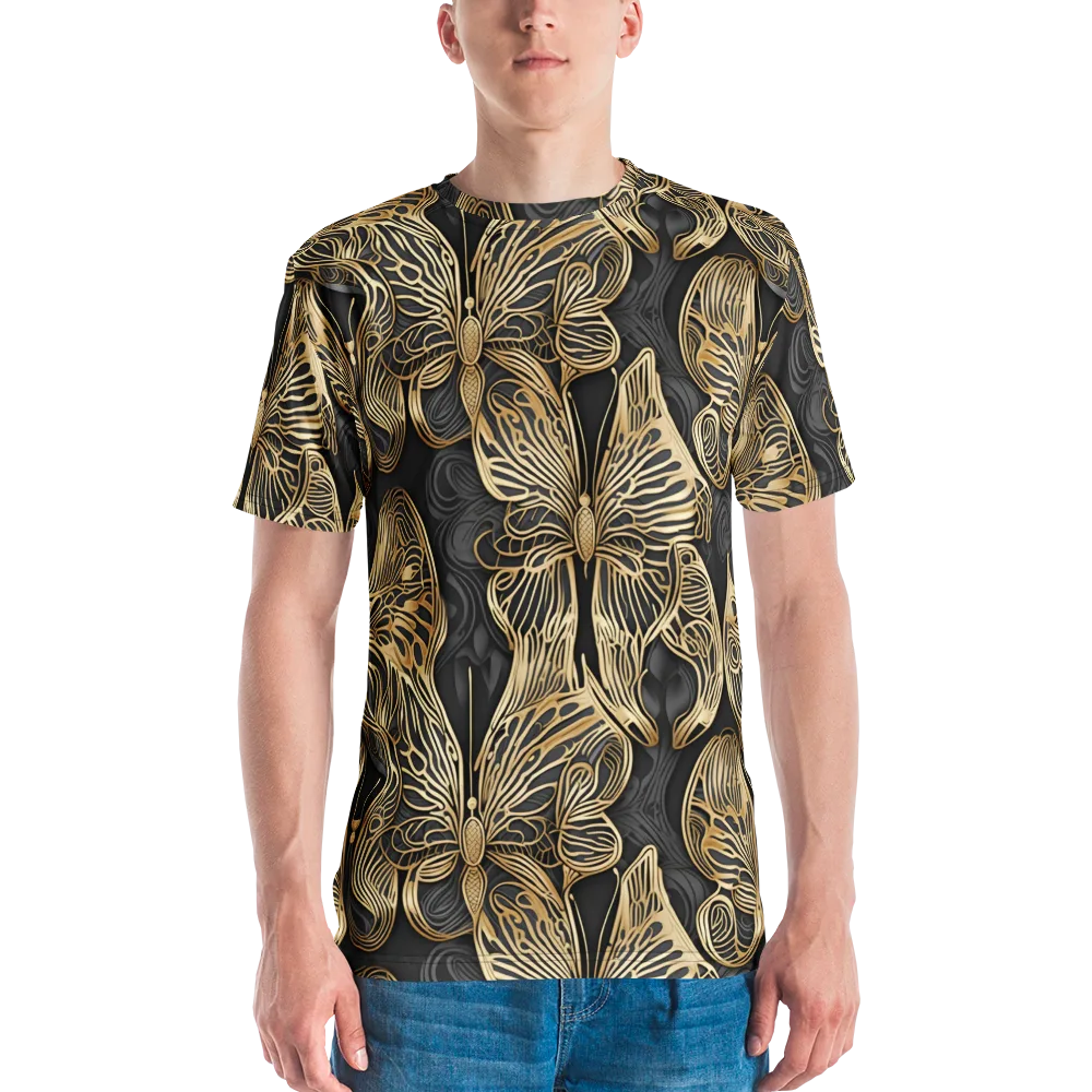 Gilded Metamorphosis on Men's Crew Neck T-Shirt — Front