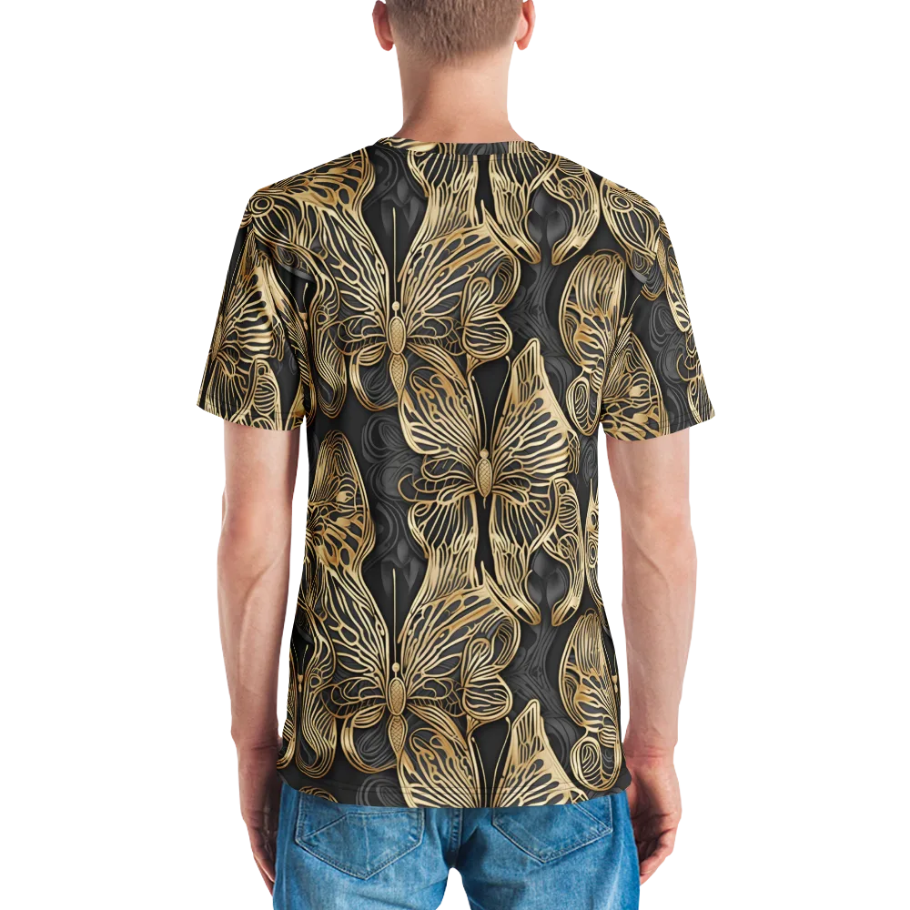 Gilded Metamorphosis on Men's Crew Neck T-Shirt — Back