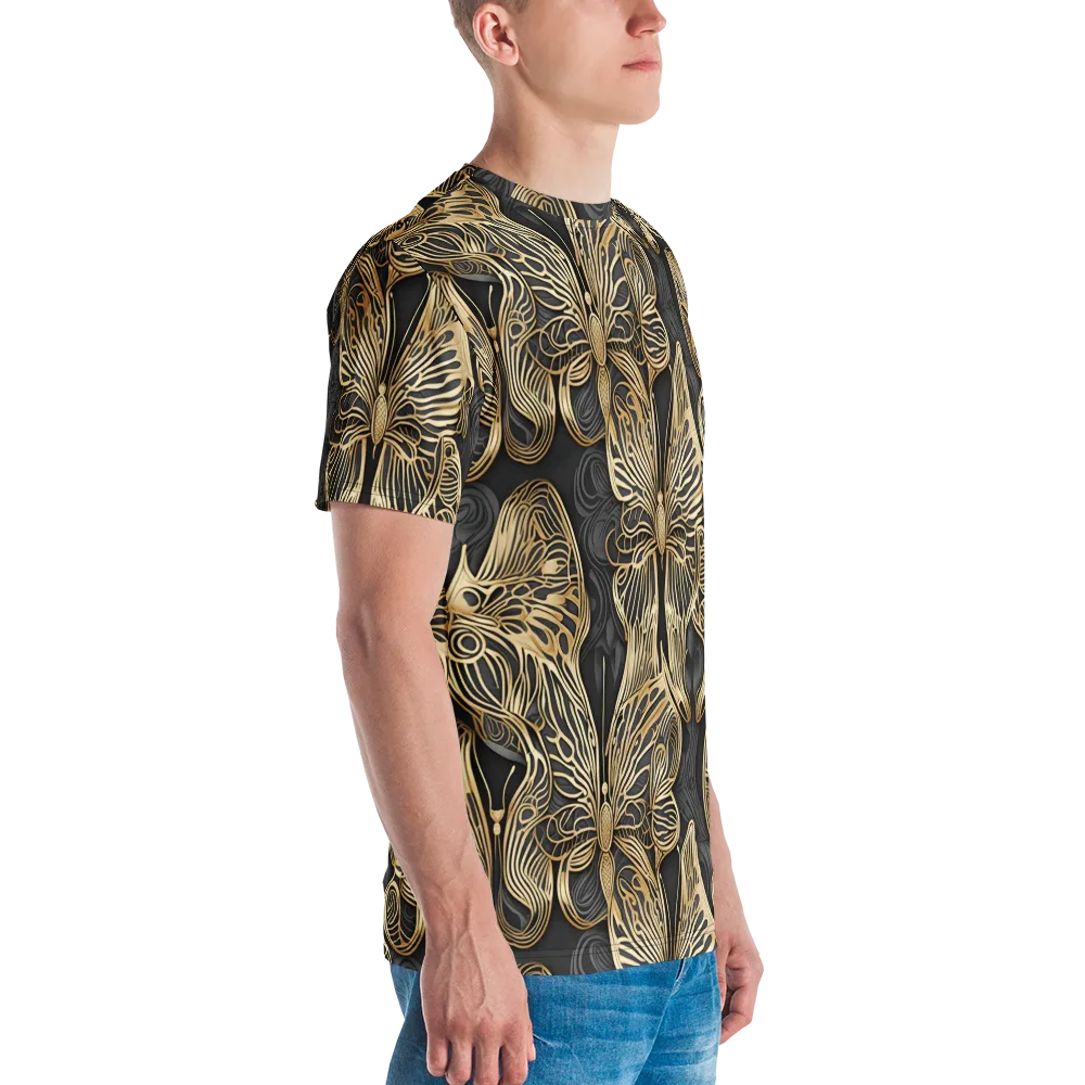 Gilded Metamorphosis on Men's Crew Neck T-Shirt — Right