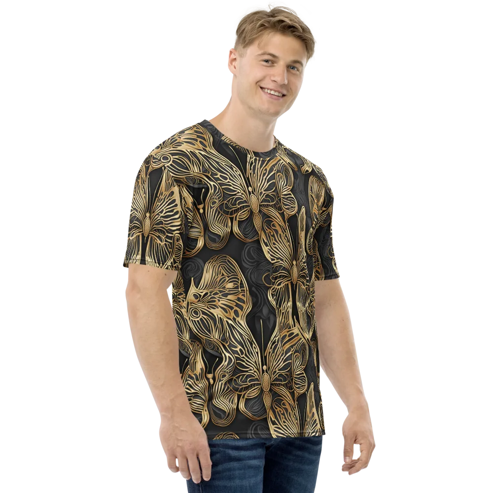 Gilded Metamorphosis on Men's Crew Neck T-Shirt — Right