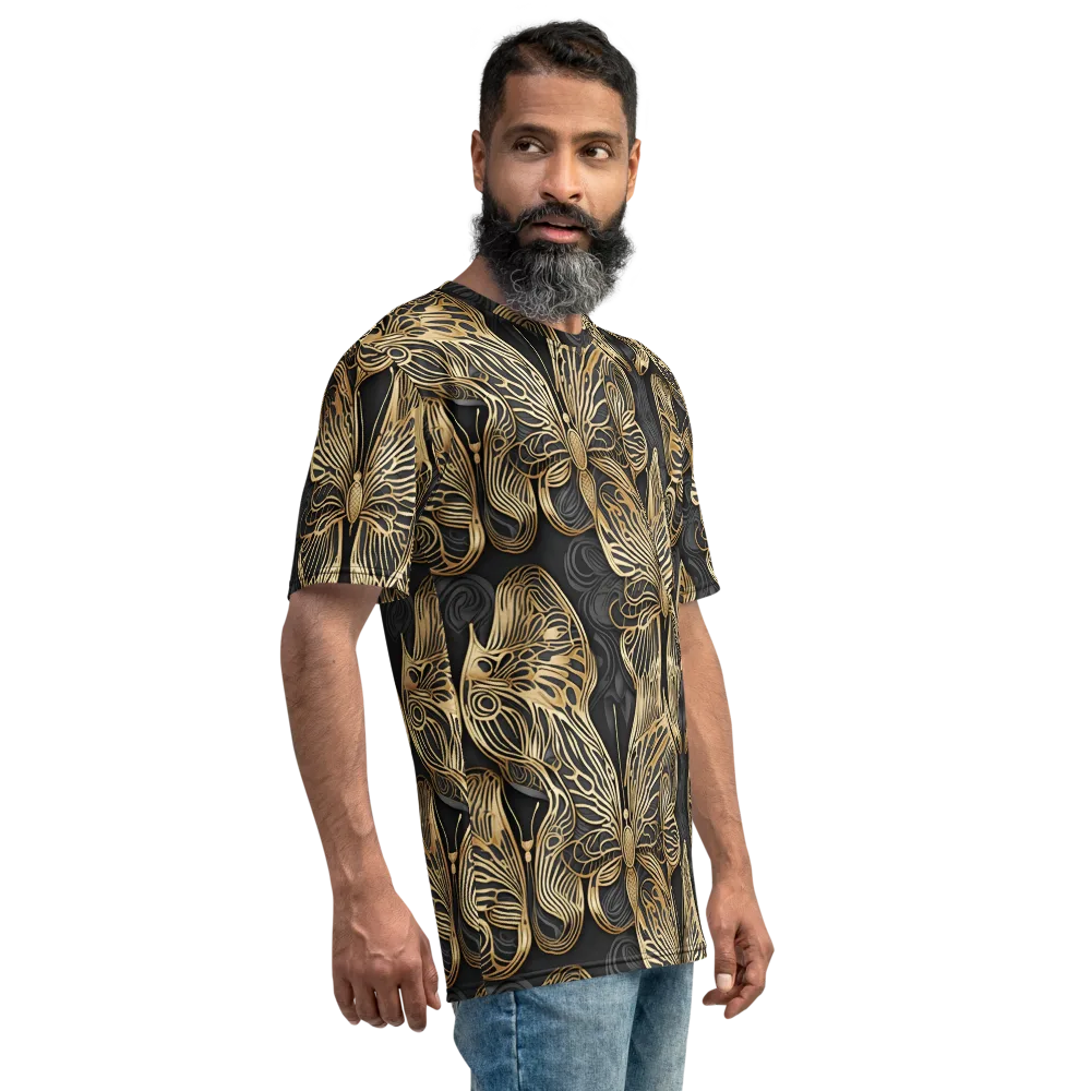 Gilded Metamorphosis on Men's Crew Neck T-Shirt — Right