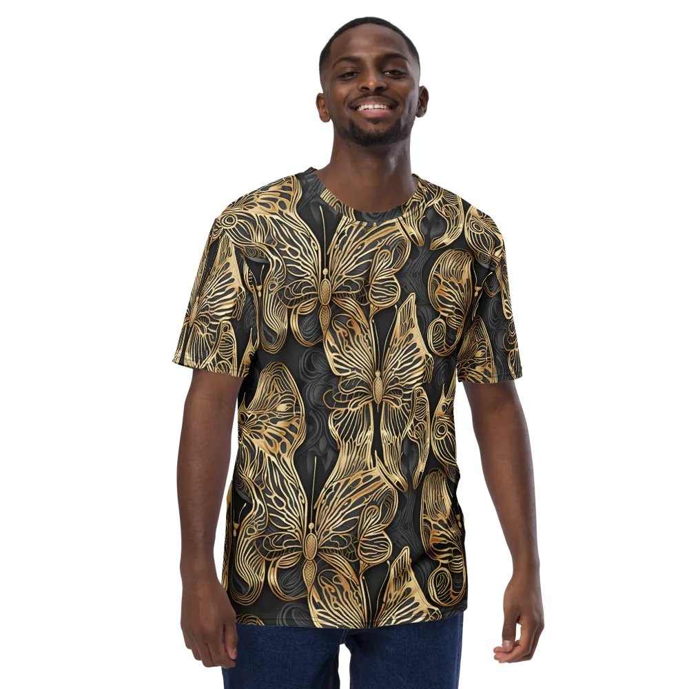 Gilded Metamorphosis on Men's Crew Neck T-Shirt — Front