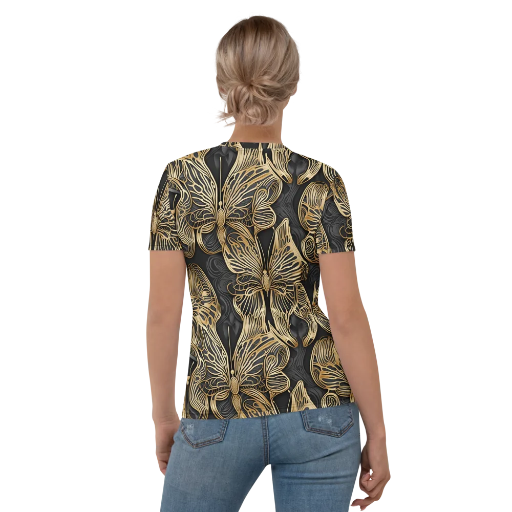 Gilded Metamorphosis on Women's Crew Neck T-Shirt — Back