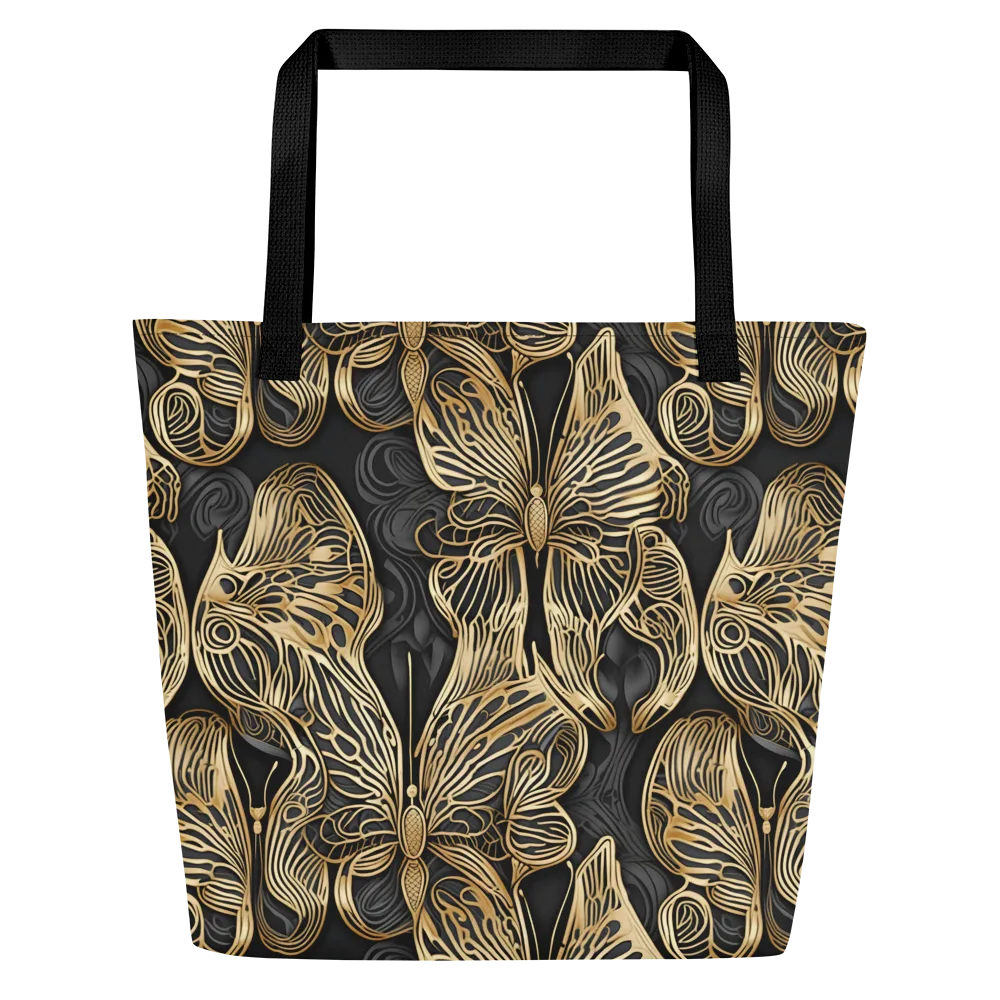 Gilded Metamorphosis on Large Tote Bag W/ Pocket — Front