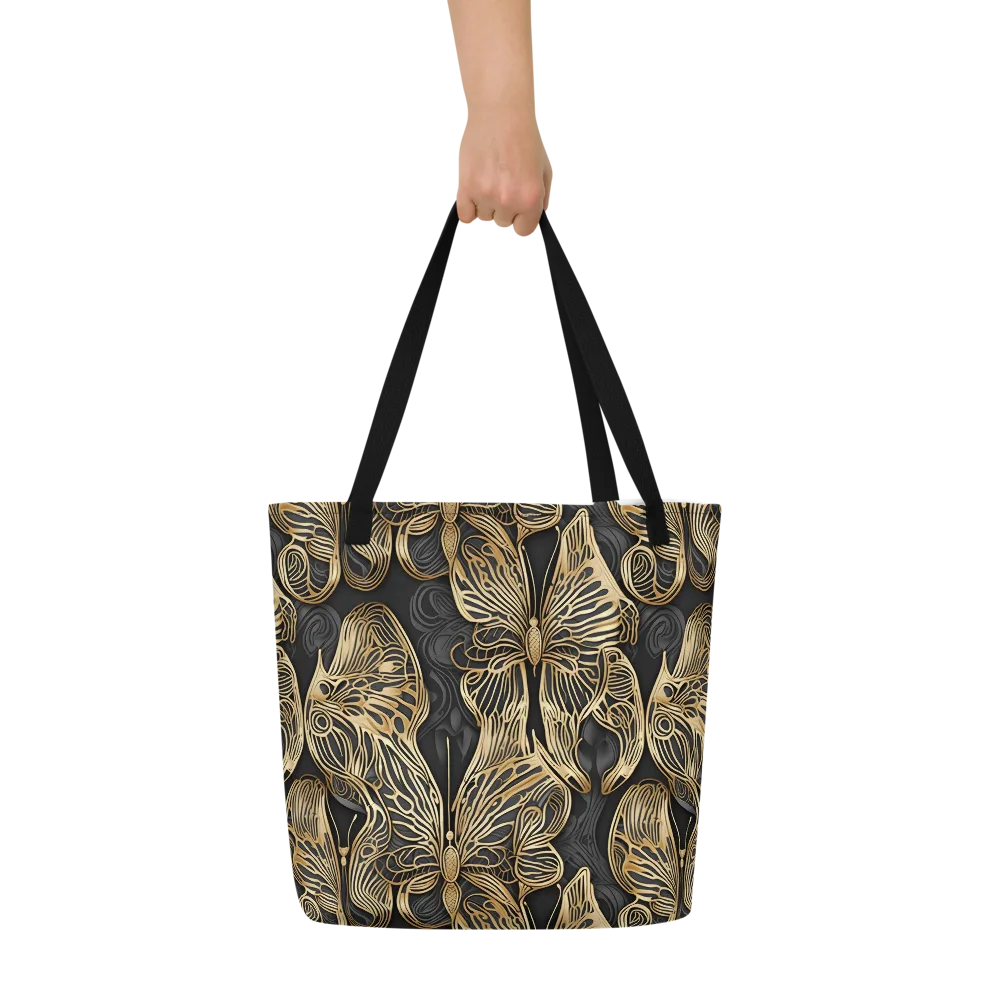 Gilded Metamorphosis on Large Tote Bag W/ Pocket — Front