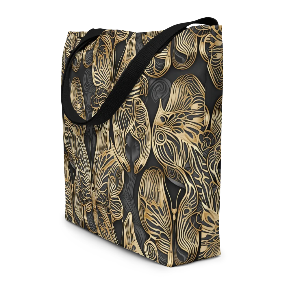 Gilded Metamorphosis on Large Tote Bag W/ Pocket — Front
