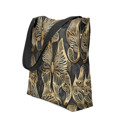 Gilded Metamorphosis on a Tote Bag