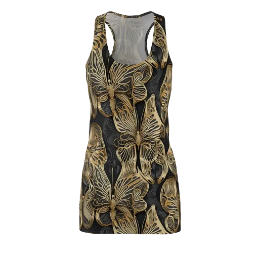 Gilded Metamorphosis on a Racerback Dress