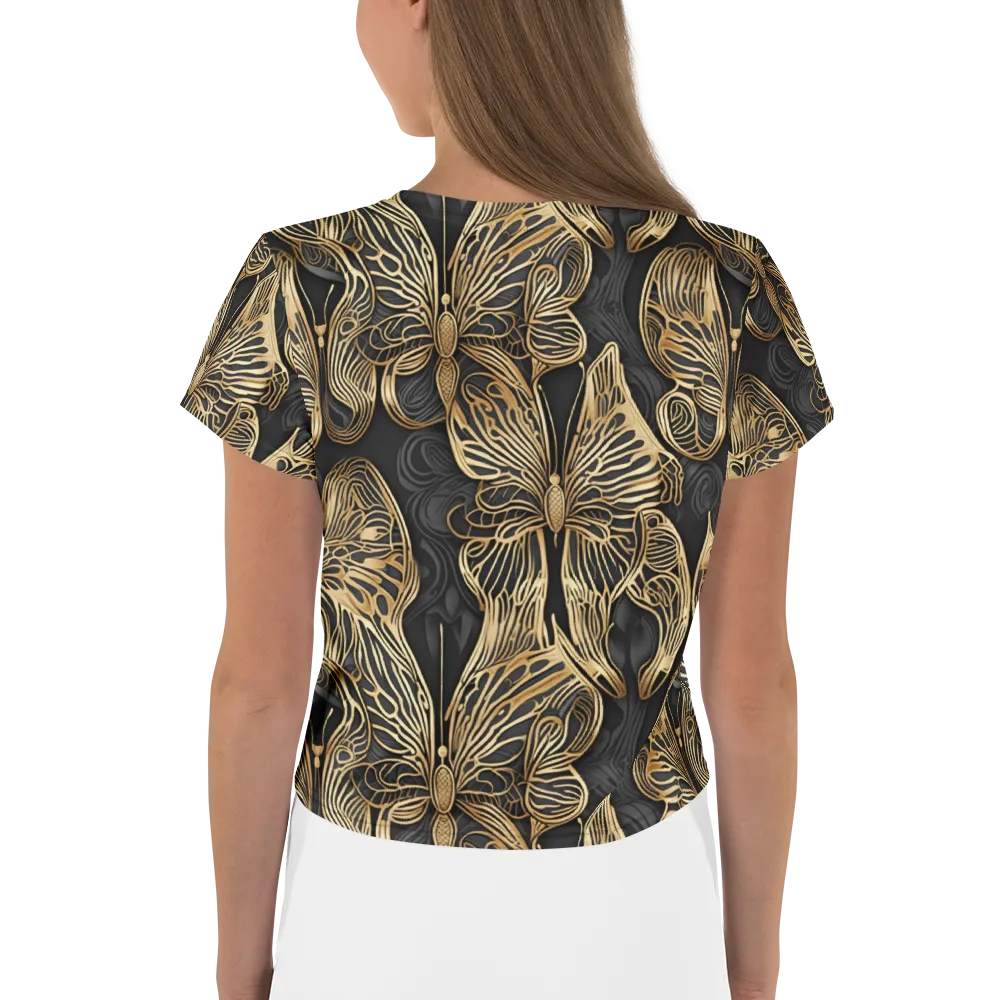 Gilded Metamorphosis on Crop Tee — Back