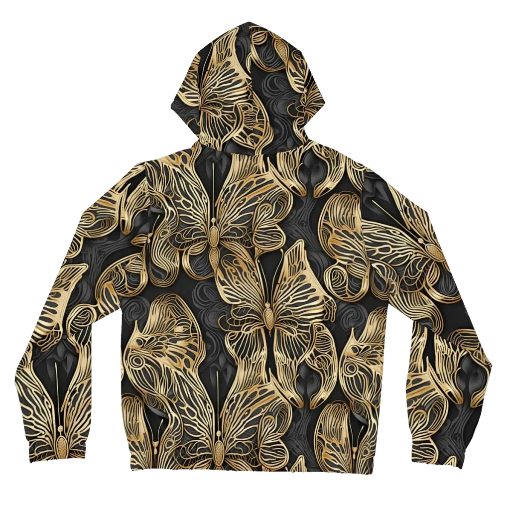 Gilded Metamorphosis on Women's Full-Zip Hoodie — Back