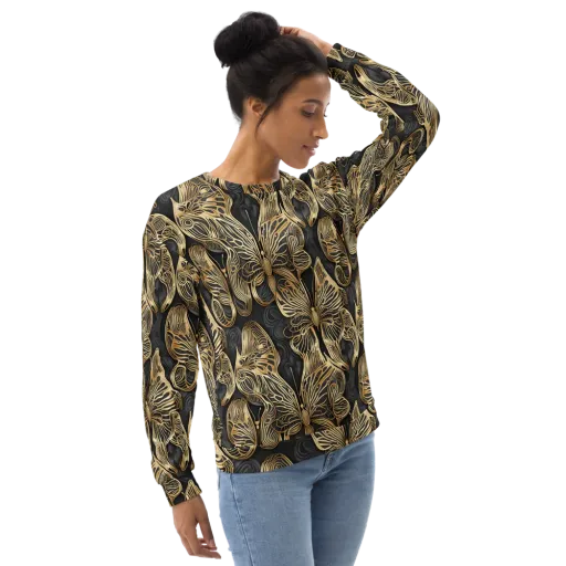 Gilded Metamorphosis on a Sweatshirt