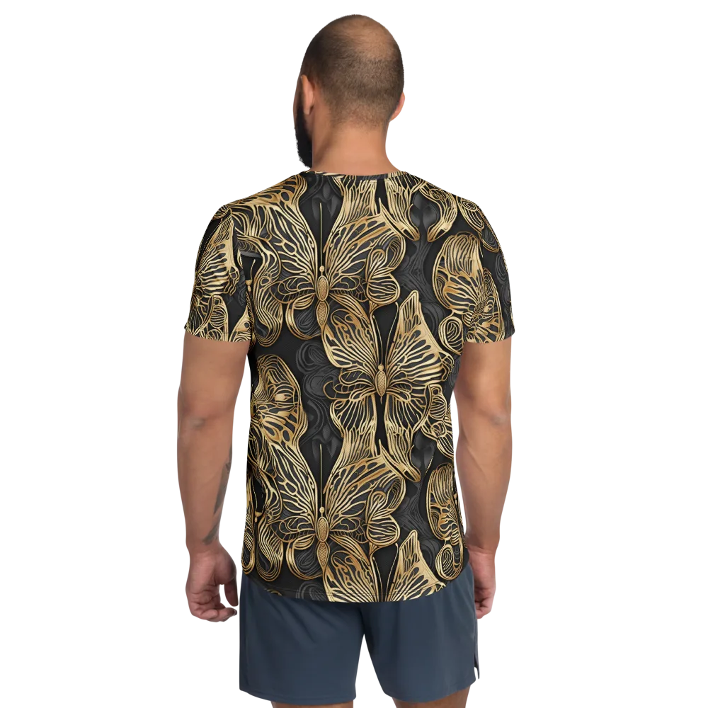Gilded Metamorphosis on Men's Athletic T-Shirt — Back
