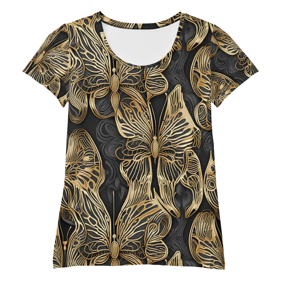 Gilded Metamorphosis on Women's Athletic T-Shirt — Front