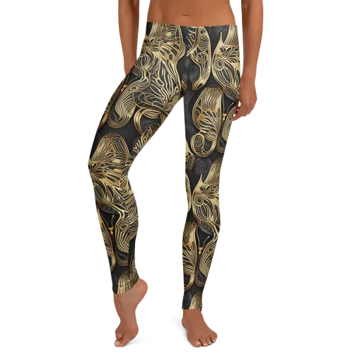 Gilded Metamorphosis on a Leggings