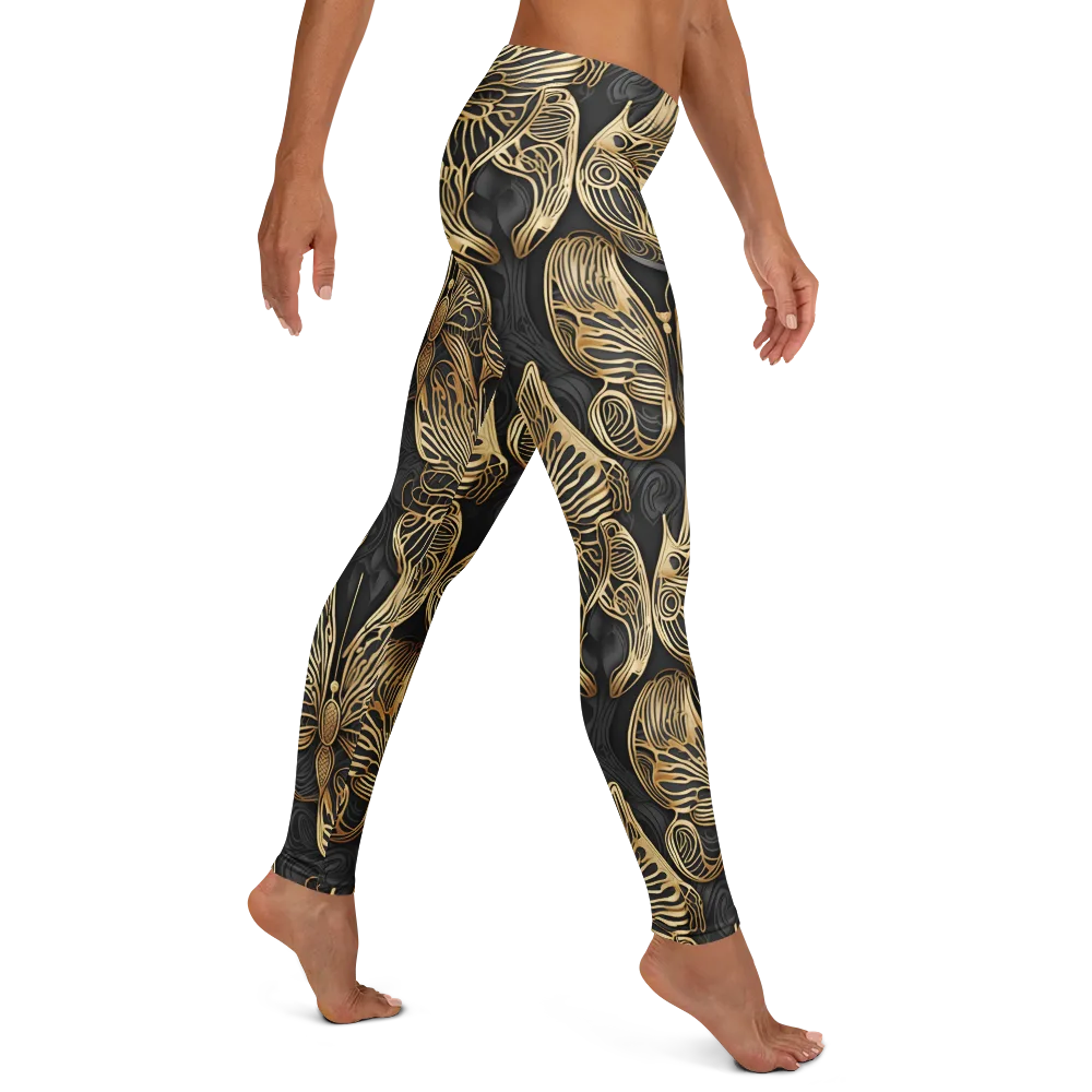 Gilded Metamorphosis on Leggings — Right