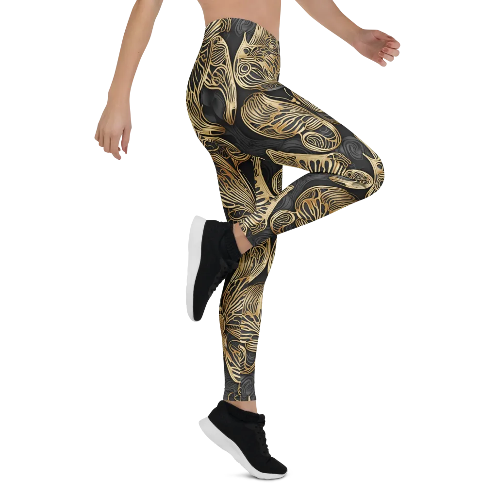 Gilded Metamorphosis on Leggings — Right
