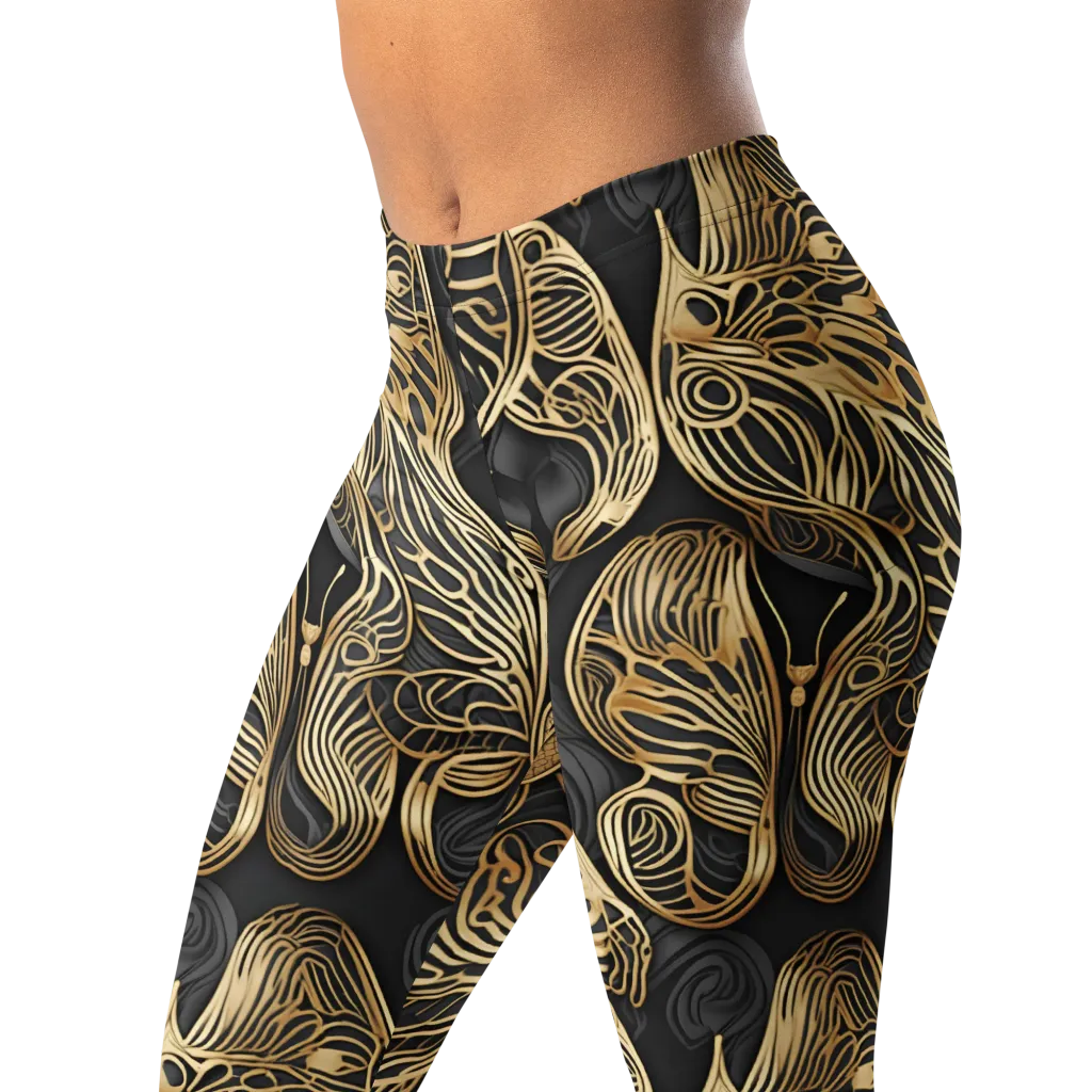 Gilded Metamorphosis on Leggings — Left Front