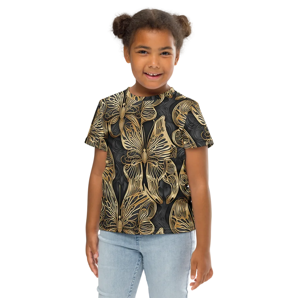 Gilded Metamorphosis on Kids Crew Neck T-Shirt — Front