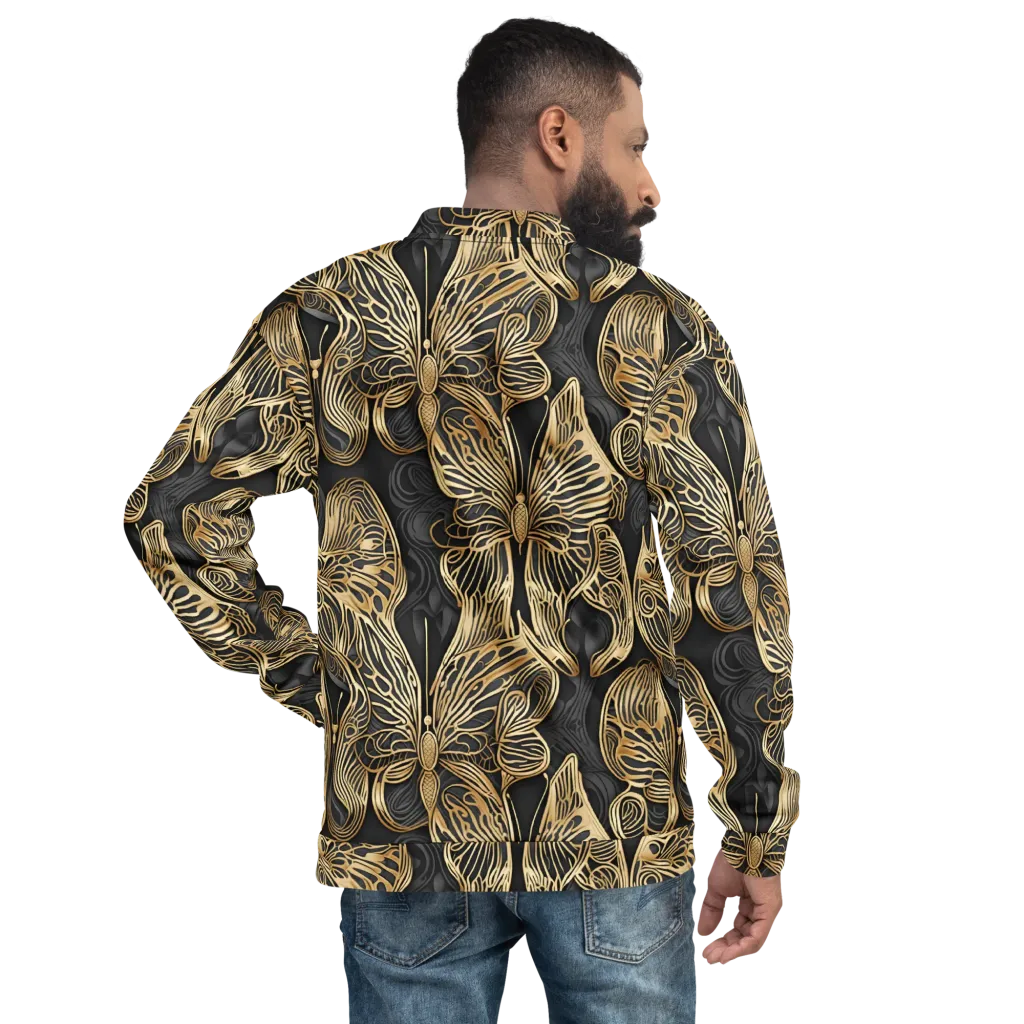 Gilded Metamorphosis on Bomber Jacket — Back