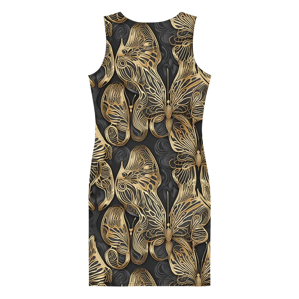 Gilded Metamorphosis on Bodycon Dress — Back