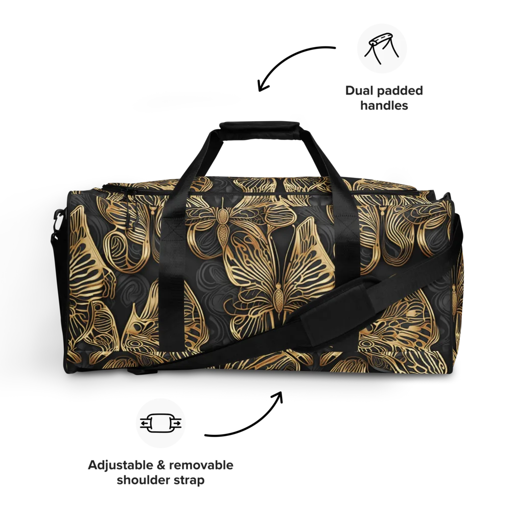 Gilded Metamorphosis on Duffle Bag — Front