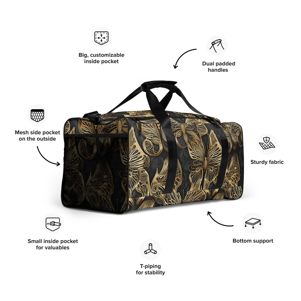 Gilded Metamorphosis on Duffle Bag — Right Front
