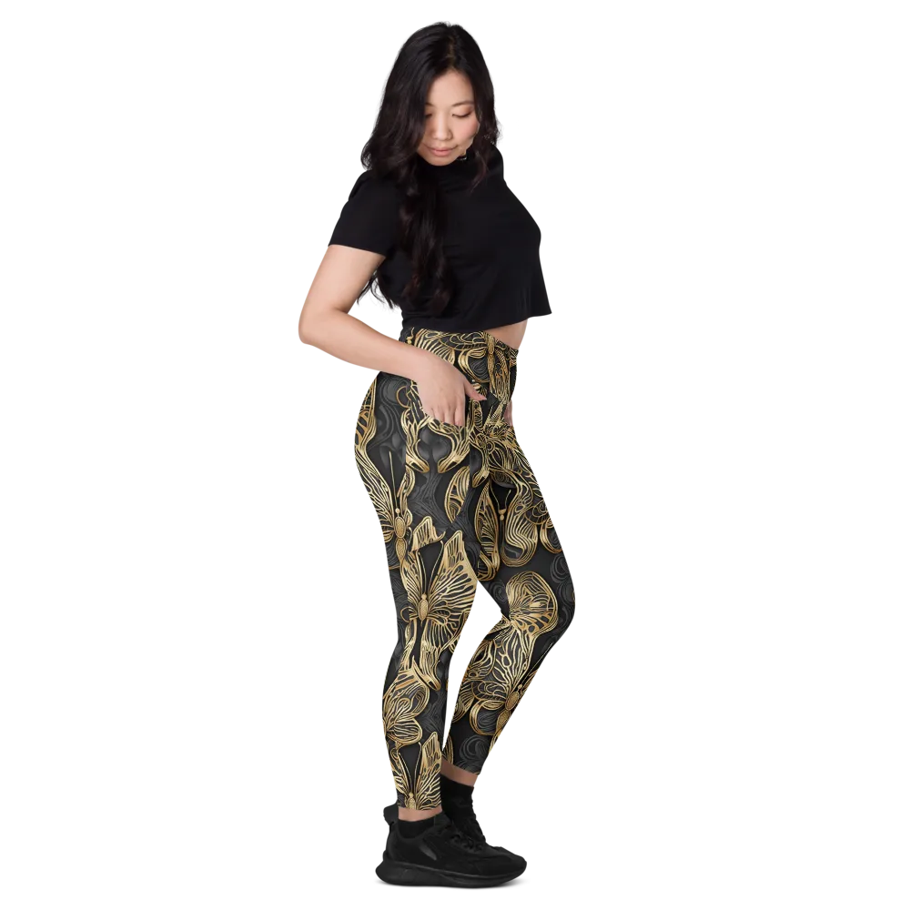 Gilded Metamorphosis on Leggings with Pockets — Right
